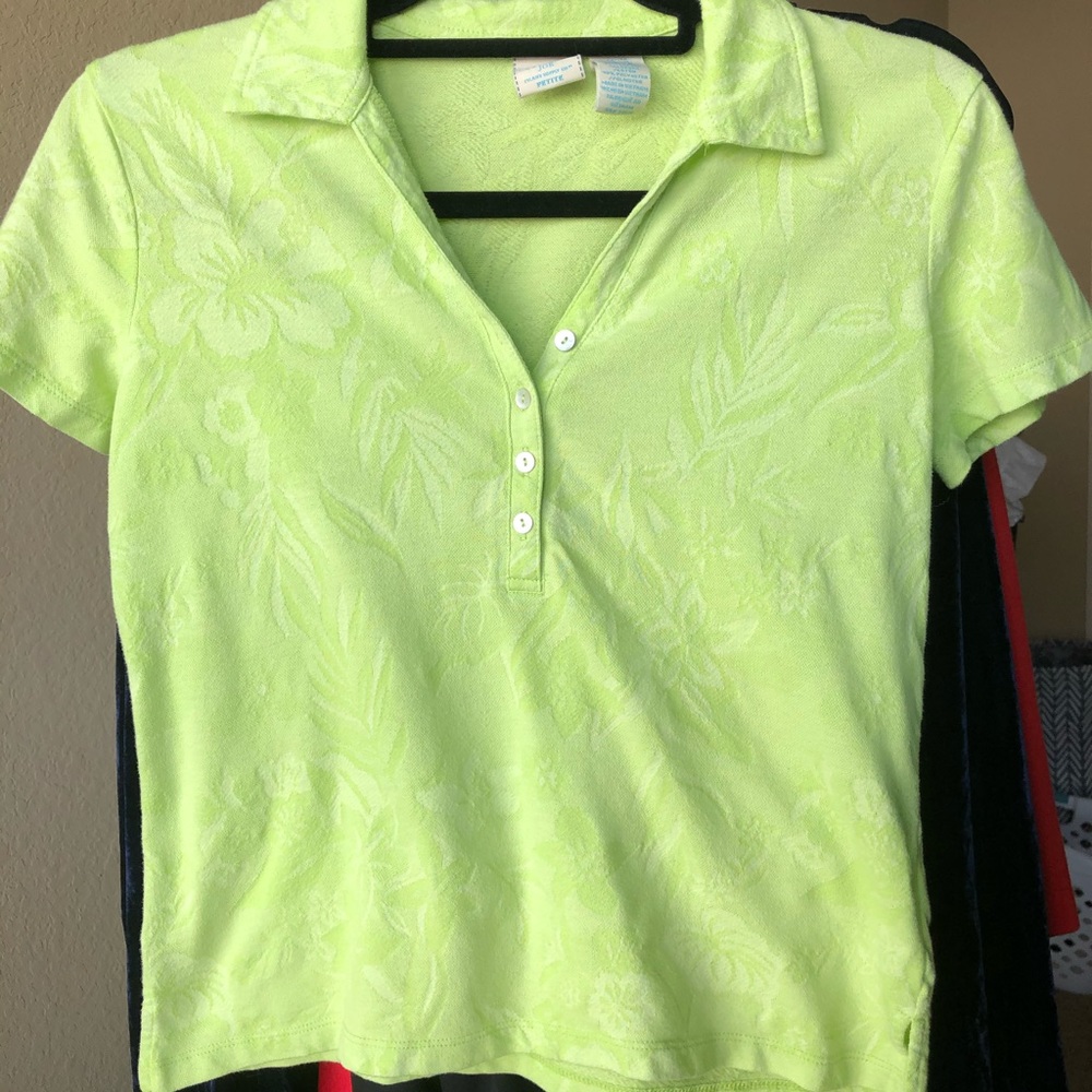 lime green shirt